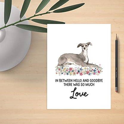 Andaz Press Jumbo Pet Sympathy Card with Envelope, Sorry For Your Loss Card, Italian Greyhound, Pet Loss, Dog Grief Bereavement Card with Big Blank Space to Send to Friends, Family, 8.5" x 11", 1-Pack - color: Italian Greyhound