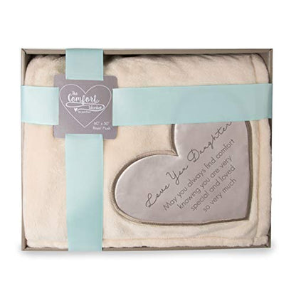 Pavilion The Comfort Blanket Plush Throw Blanket Family Friend Encouragement Love Wife Girlfriend Mom Grandparents Son Daughter Anniversary Birthday Housewarming Gift Present (Daughter) - style: Love you Daughter