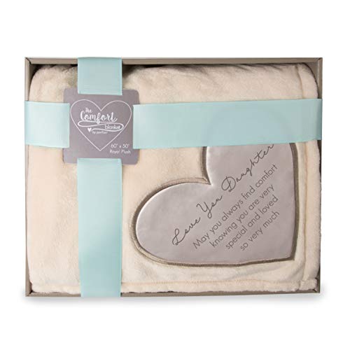 Pavilion The Comfort Blanket Plush Throw Blanket Family Friend Encouragement Love Wife Girlfriend Mom Grandparents Son Daughter Anniversary Birthday Housewarming Gift Present (Daughter) - style: Love you Daughter