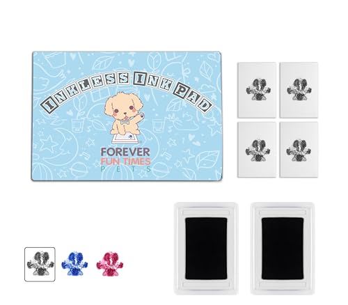 Inkless Paw Print Kit for Dogs | Pet Paw Print Impression Kit | Dog Ink Paw Print Kit | Pet Paw Print Kit | an Easy to Use Paw Print Stamp Pad for Dogs | Contains an Ink Pad for Dog Paw Prints