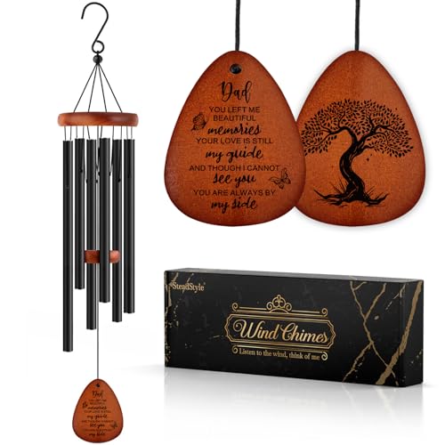 Memorial Gifts for Loss of Dad, 25.5" Memorial Wind Chimes | Sympathy Bereavement Gifts for Loss of Father, In Memory of Dad, Memorial Wind Chimes for Outside, Home Decor Garden Patio - size: Dad