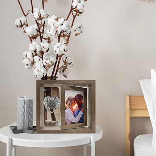 Memorial Picture Frame 4X6, Sympathy Photo Frame for Loss of Loved One Gifts, Bereavement Frame for Picture with Angel Wings, Condolence Remembrance Grieving Gifts for Loss of Mom Dad - size: Sympathy Photo Frame