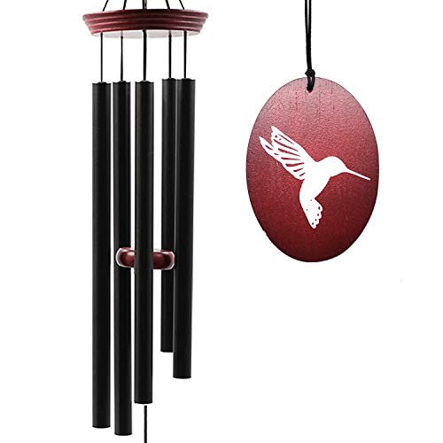Hummingbird Wind Chimes for Outside, 33" Outdoor Wind Chimes | Tuned Melody Metal Wind Chime, Windchimes Outdoors for Garden Patio Yard Decor, Gift for Mom Grandma - color: 33" Red Hummingbird