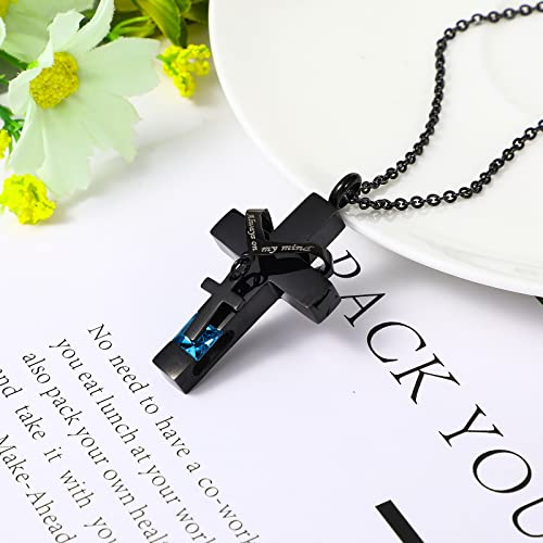 Fumete 5 Pcs Urn Necklaces for Ashes Cremation Jewelry - color: Lake Blue