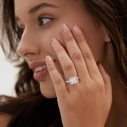 925 Sterling Silver Cremation Urn Ring for Women Memorial Ashes Keepsake Jewelry to Honor Loved Ones - color: CZ