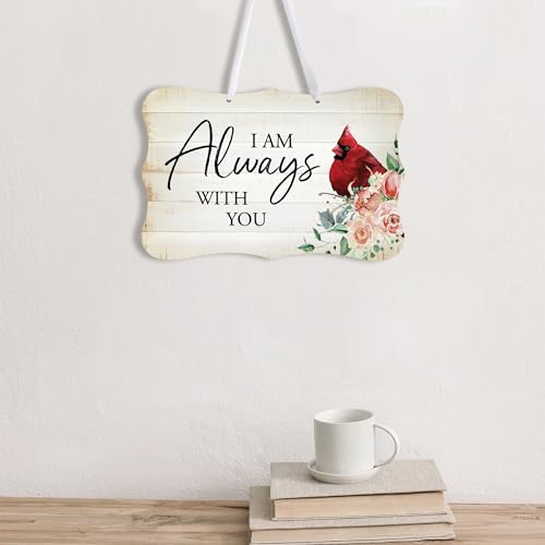 LifeSong Milestones Memorial Wall Hanging Signs Bereavement Keepsake Condolence Funeral Gift For Loss of Loved One 8x12 (I Am Always With You (White)) - color: I Am Always With You (White)