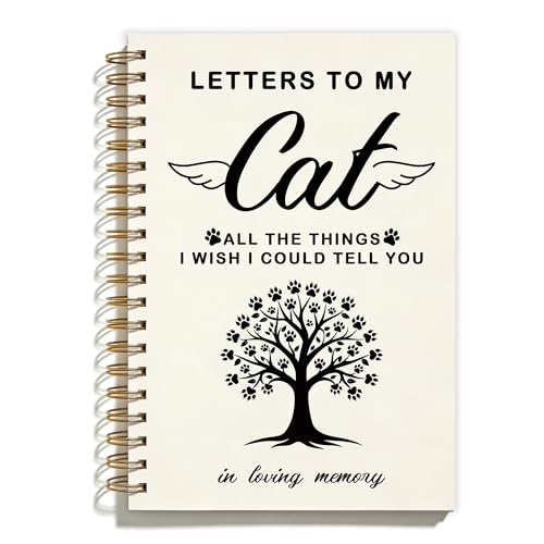 FTKBGHY Loss of Cat Sympathy Gift Grief Journal Notebook, Memorial Notebooks Gifts for Loss of Cats, Pet Remembrance Bereavement Gift, Letters to My Cat Journal, 5.5x8.3 Inch - color: Colour-13