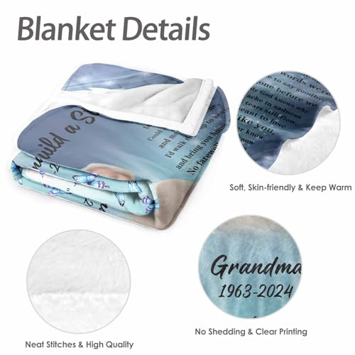Custom Memorial Blanket with Picture Personalized Sympathy Remembrance Condolences Bereavement Gifts Sympathy Gifts for Loss of Loved One Mother Dad Grandma Grandpa Sister Daughter Friend - color: Design8