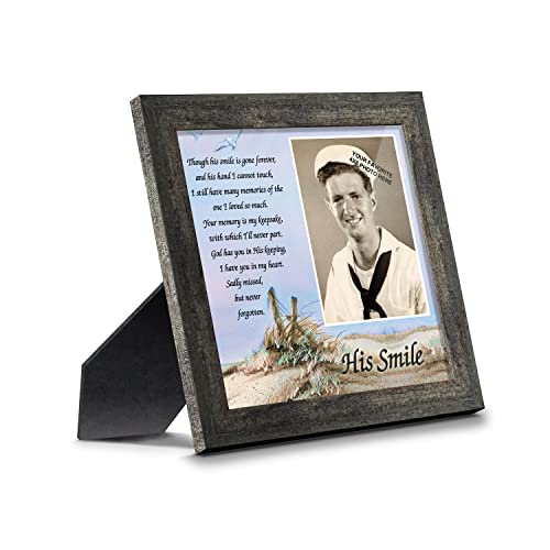 Crossroads Home Décor His Smile, In Memory of a loved one, Loving Memory Gift, 6753BW - color: Barnwood