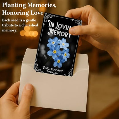 60Pack Forget Me Not Seeds Bulk, Memorial Seed Packets for Funeral Favors - size: 60Pack