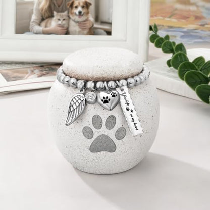 SOITIS Customized Pet Urns for Cat Dog Urns for Ashes 2.76“ Ceramic Pet Urn - color: Custom-2.76" Paw