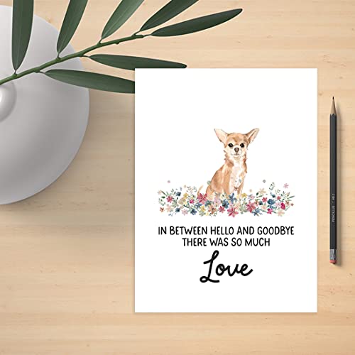 Andaz Press Jumbo Pet Sympathy Card with Envelope, Sorry For Your Loss Card, Chihuahua Loss Of Pets, Dog Grief Bereavement Card with Big Blank Space to Send to Friends, Family, 8.5" x 11", 1-Pack - color: Chihuahua