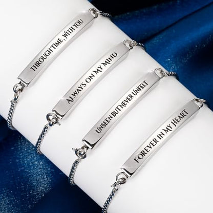 Ecation Cremation Jewelry, Urn Bracelet for Ashes - color: Silver, style: Classic