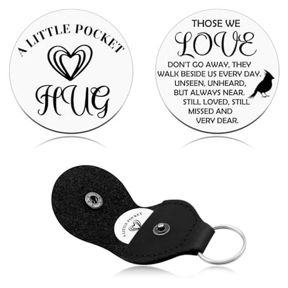 Heigebi Pocket Hug Token Keychain Memorial Gifts for Loss of Loved Sympathy Gifts Bereavement Coin Remembrance Pocket Token - color: Pattern 2