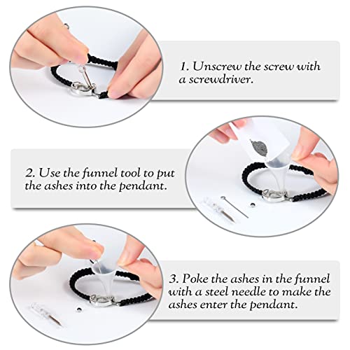 constantlife Cat Cremation Urn Bracelet for Pet Ashes Handmade Braided Rope Adjustable Bangle Stainless Steel Urn Bangle Memorial Jewelry - color: Silver