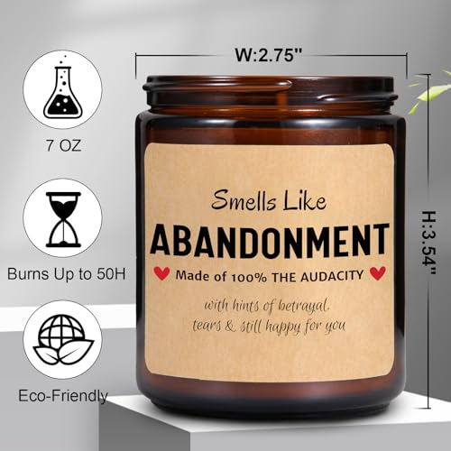 Smells Like Abandonment Candle, Moving Away Gift, Coworker Goodbye Gifts - color: Smells Like Abandonment