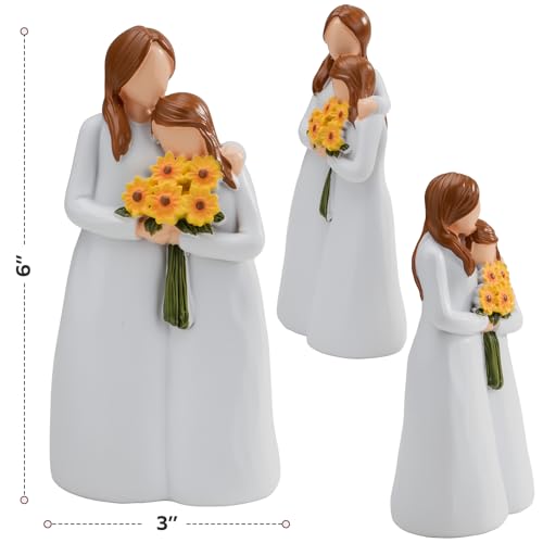 Mother Daughter Gift, Mom and Daughter's Figurines, Mom Birthday Gifts, Sculpted Hand-Painted Figure, Mom's Gifts from Daughter on Birthday, Mother's Day, Christmas, Thanksgiving, Mama Present - color: Mother Daughter Figurines