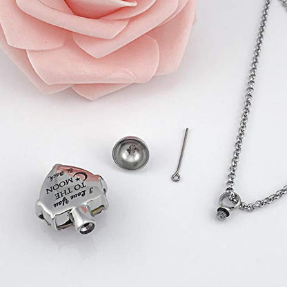 YOUFENG Urn Necklaces for Ashes Always in My Heart Heart Cremation Jewelry Memorial Pendant Birthstone Necklace - style: March URN