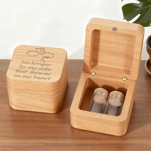 Dog Cat Fur Keepsake Wood Box, Pet Memorial Glass Bottle for Dog Cats Hair, Pets Memorial Urn for Dogs Cats, in Memory of Cat Dogs Keepsake Pet Loss Gift, Funeral Cremation Urn for Pets - color: Pet Box-5