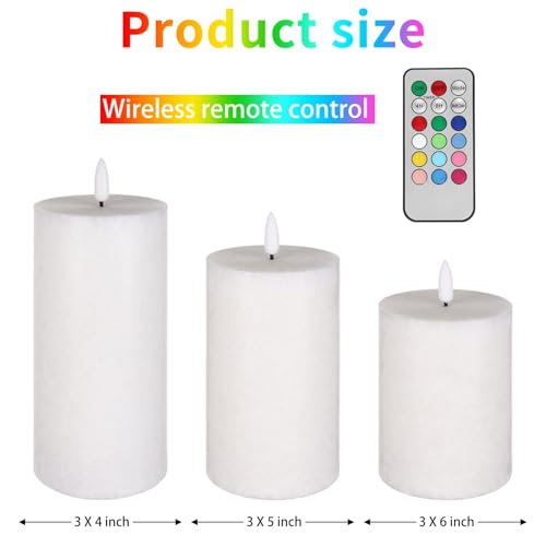 ANGELLOONG Color Changing Candles with Remote and Timer - color: Multicolor