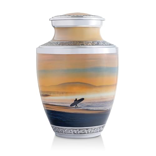 Surfing Cremation Urns for Men and Women Human Ashes - Adult Large Urn - size: Large