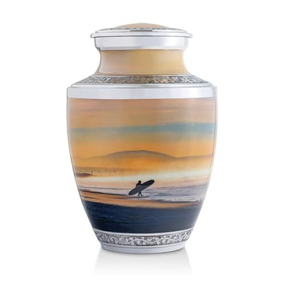 Surfing Cremation Urns for Men and Women Human Ashes - Adult Large Urn - size: Large