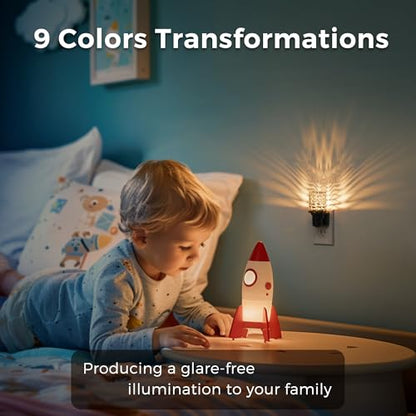 L LOHAS LED Night Light, Dimmable Night Lights Plug into Wall - color: Diamond-RGB, size: 1 Pack