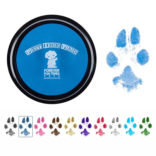 Pet Paw Print Impression Kit | Dog Ink Paw Print Kit | Pet Paw Print Kit | an Easy to Use Paw Print Stamp Pad for Dogs | Contains an Ink Pad for Dog Paw Prints That You Can Treasure - color: Big Blue