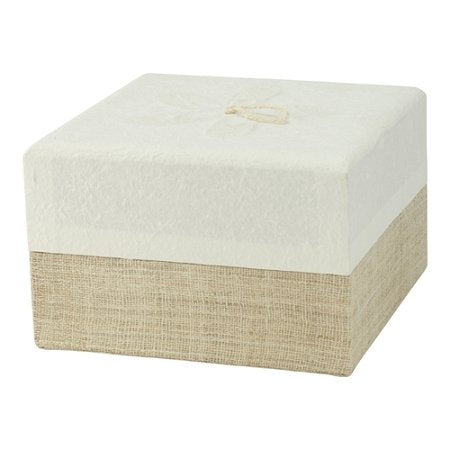 Embrace Biodegradable Cremation Urn for Ashes - White Hemp - color: White Hemp