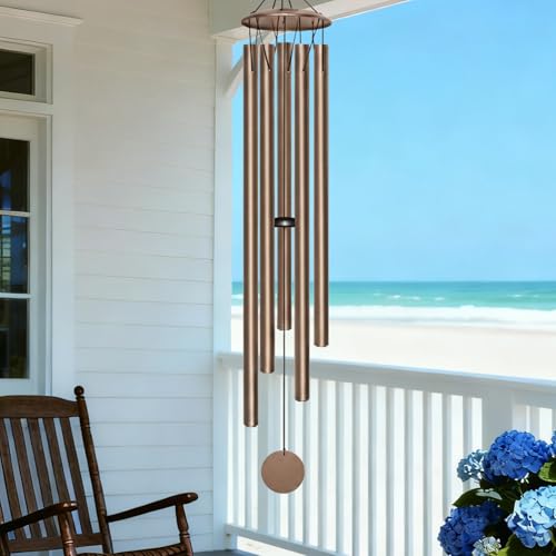 65" Extra Large Wind Chimes for Outside, Deep Tone Pink | Big Windchimes Outdoors Rich Resonance Peaceful Atmosphere, Ideal for Porch Garden Patio Decor, Retirement Memorial Gifts - size: Pink