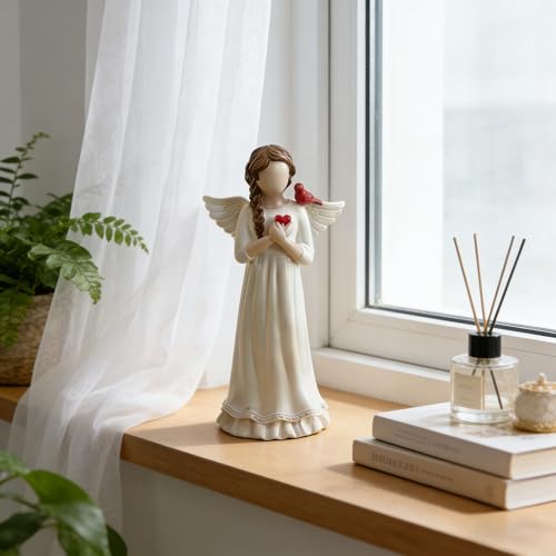 Guardian Angel Figurine, Resin Angel Statue Home Decor Ornament (Guardian Angel)