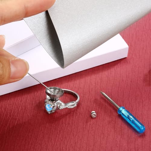 Sariel Heart Cremation Ring for Ashes - 925 Sterling Silver Opal Urn Keepake Rings Memorial Jewelry for Women - color: Blue