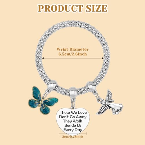 Mxrymvu Memorial Bracelet for Women Memorial Gifts for Loss of Loved Sympathy Gifts for Loss of Loved Remembrance Condolences Gift Stretch Bracelets Bereavement Presnt for for Mom Dad Sister Brother