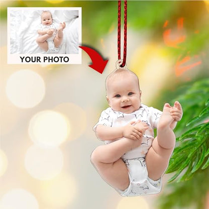 Customized Photo Ornaments, Personalized Your Photo Ornament, Double-Sided Print, Custom Christmas Ornaments, Personalized Christmas Ornaments for Christmas Tree - style: Couples