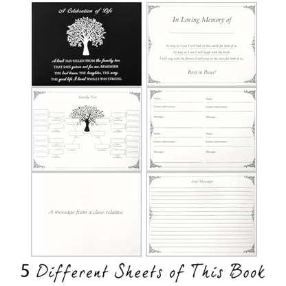 SOITIS Funeral Guest Book Memorial Guest Book for Funeral Tree of Life 80 Pages Funeral Sign-in Book - A Celebration of Life - style: Tree of Life