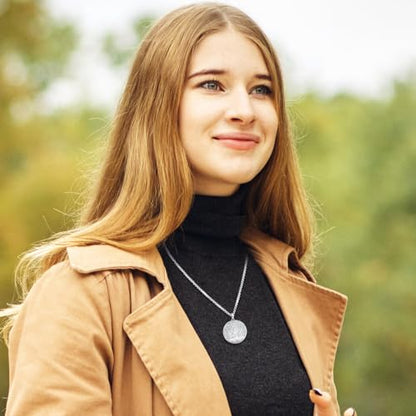Picture Locket Necklace for Women Men Rose 14K Real Gold 925 Sterling Silver Jewelry Heart Locket Necklace that Holds Pictures Tree of Life Viking Wolf Celtic Knot St Christopher St Michael Pendant - color: I2-9-Celtic Locket-1