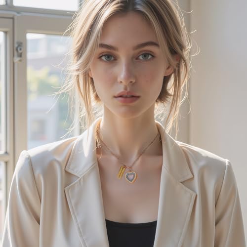 Glass Heart Cremation Urn Necklace for Ashes Stainless Steel Memorial Ash Pendant Keepsake Jewelry Cremation Jewelry for Women - color: Rose Gold-Always In My Heart