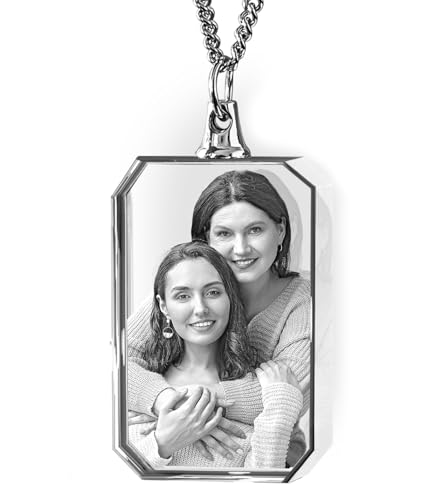 ArtPix Custom Photo Necklace - Personalized Picture Pendant, Birthday Gift - style: Large