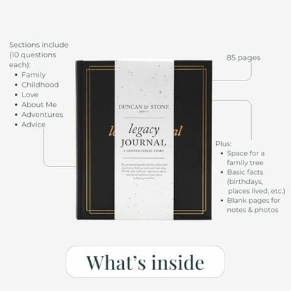 Duncan & Stone Legacy Journal for Grandparents, Memory Book, Ivory - style: Legacy Ivory