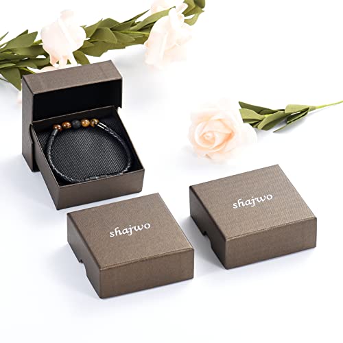 shajwo Cremation Jewelry Lava Stone Urn Bracelet for Ashes for Women Men Chakra Healing Balancing Genuine Leather Memorial Bracelets - color: Customize