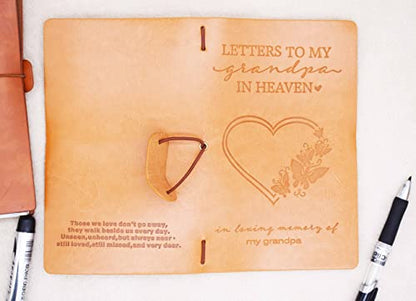 XPL Grandpa Memorial Remembrance Gift-Bereavement Gift-Refillable Travel Photo Diary Journal-Those We Love Don't Go-Letters to My Grandpa in Heaven,In Loving Memory-Sympathy Gifts for Loss of Grandpa - style: 9-Letters to My grandpa in Heaven