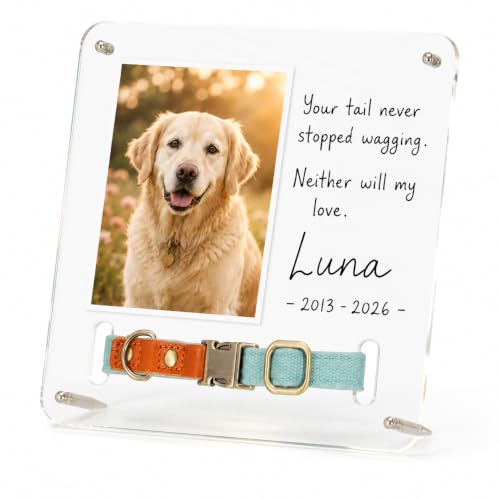 Pet Memorial Frame with Collar Holder, DIY Pet Remembrance Keepsake