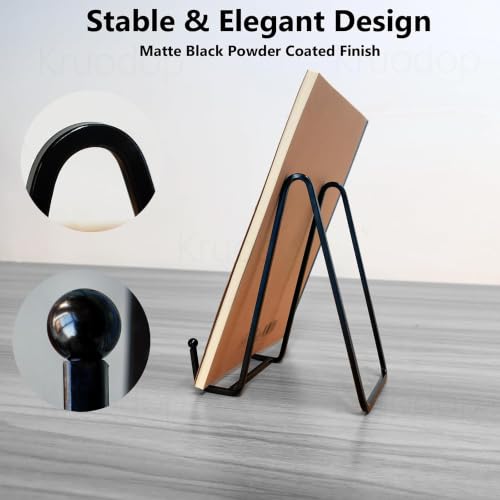 Kruodop 3 Pack 6" Metal Square Frame Easel Stands - Multi-Use Tabletop Display for Plates, Photos, Art, Books, Signs | Durable Mini Easels for Home Decor, Office, Studio & Vinyl Records