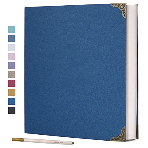 Vienrose 3 Rings Self Adhesive Photo Album 20 Sheets/40 Pages Blue | Hardcover, DIY Scrapbooking Kit, Paper Scrapbook, 12 x 12 inch, Lover Friends Kids Wedding - color: Blue, size: 12'' x12''40Pages