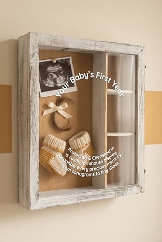 Extra Deep Shadow Box Frame 14x16x6, Depth 6in Shadow Boxes Display Cases, for Flowers Bouquet Wedding Picture Photo and Keepsake (White) - color: White