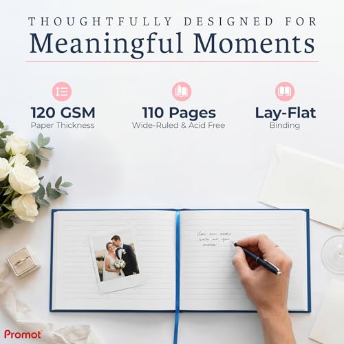 Promot Personalized Guestbook (Sapphire Blue) - 110 Lined Pages - color: Sapphire Blue