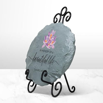 Let's Make Memories Personalized Memorial Garden Stone - Beautiful Life - Sympathy - Condolences - style: In Memory of a Beautiful Life
