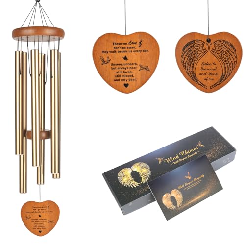 Memorial Wind Chimes, 37" Large Outdoor Wind Chimes for Loss of Loved One, Meaningful Sympathy Gifts in Memory of Father, Mother or a Loved One - size: 37"