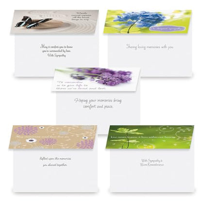 Current Condolences Greeting Cards | Mega Sympathy, 40 Count, 20 Designs, 5" x 7" Folded, Envelopes Included, Holiday, Value Pack - style: Mega 2