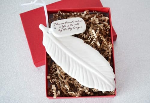 Sympathy Feather Ornament - There are Those Who Continue to Light Up - color: There Are Those Who Continue